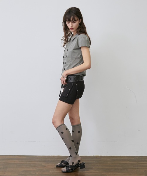 Rohwel(ローウェル)の「Napoleon compact Button Shirt / ナポレオンコンパクトボタンシャツ(シャツ/ブラウス・レディース・ホワイト/ライトブルー/ブラック/グレー・FREE)」の15枚目の写真