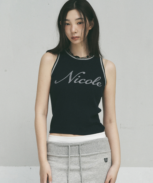 NICK&NICOLE(ニックアンドニコール)の「NICOLE RIBBED SLEEVELESS TOP_NAVY(Tシャツ/カットソー・レディース・その他・FREE)」の3枚目の写真