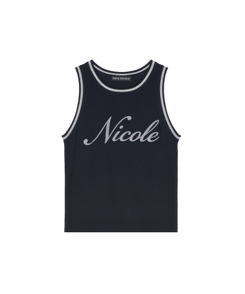 NICK&NICOLE(ニックアンドニコール)の「NICOLE RIBBED SLEEVELESS TOP_NAVY(Tシャツ/カットソー・レディース・その他・FREE)」の4枚目の写真