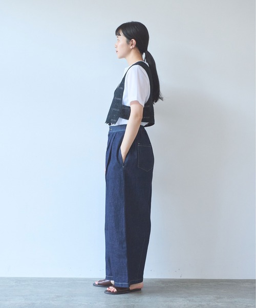 yuni(ユニ )の「cotton Lace 2way vest(シャツ/ブラウス・レディース・ホワイト/ブラック・FREE)」の5枚目の写真