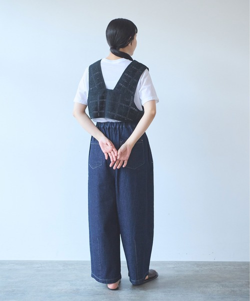 yuni(ユニ )の「cotton Lace 2way vest(シャツ/ブラウス・レディース・ホワイト/ブラック・FREE)」の6枚目の写真