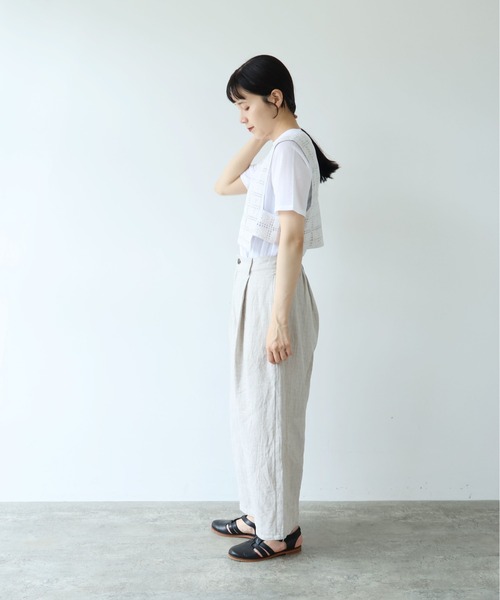 yuni(ユニ )の「cotton Lace 2way vest(シャツ/ブラウス・レディース・ホワイト/ブラック・FREE)」の21枚目の写真