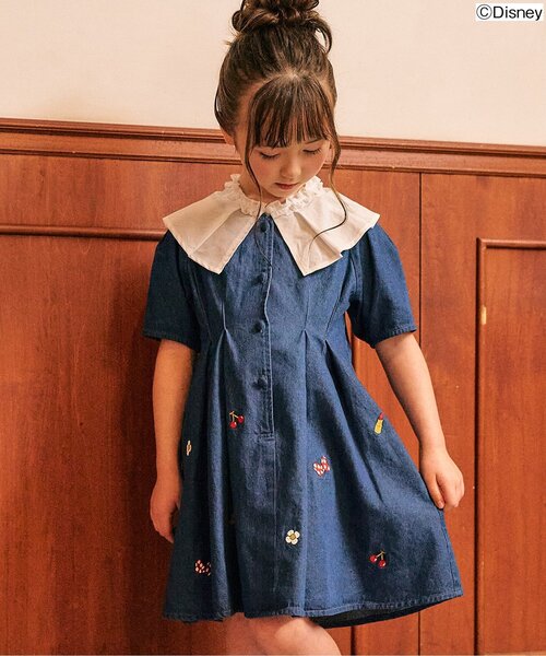 パナマボーイ Disney ワンピース 一点物 ディズニー 古着 サロペット ブランド古着】Disney｜ディズニー（キッズ）のワンピース（ブルー