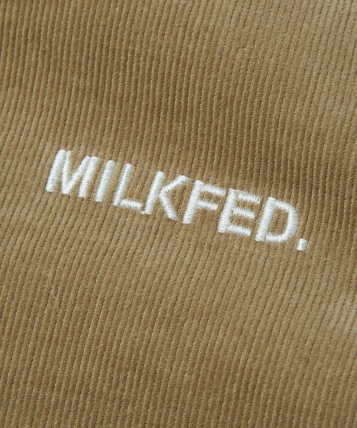 MILKFED.（ミルクフェド）の「LOGO EMBROIDERED CORDUROY HOODED JACKET（ブルゾン・レディース・ベージュ/ブラック/オフホワイト・S/M）」の9枚目の写真