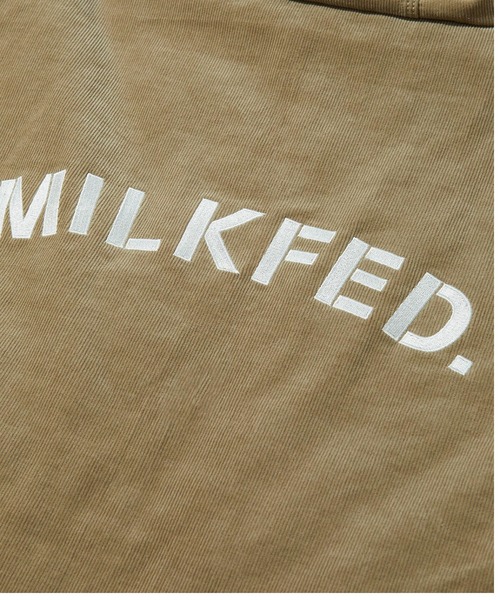 MILKFED.（ミルクフェド）の「LOGO EMBROIDERED CORDUROY HOODED JACKET（ブルゾン・レディース・ベージュ/ブラック/オフホワイト・S/M）」の10枚目の写真
