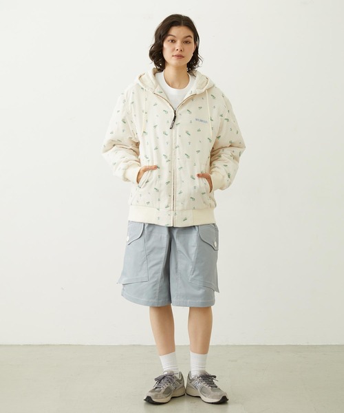 MILKFED.（ミルクフェド）の「LOGO EMBROIDERED CORDUROY HOODED JACKET（ブルゾン・レディース・ベージュ/ブラック/オフホワイト・S/M）」の19枚目の写真