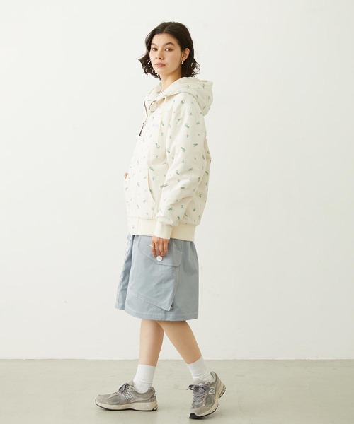 MILKFED.（ミルクフェド）の「LOGO EMBROIDERED CORDUROY HOODED JACKET（ブルゾン・レディース・ベージュ/ブラック/オフホワイト・S/M）」の20枚目の写真