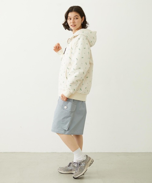 MILKFED.（ミルクフェド）の「LOGO EMBROIDERED CORDUROY HOODED JACKET（ブルゾン・レディース・ベージュ/ブラック/オフホワイト・S/M）」の21枚目の写真