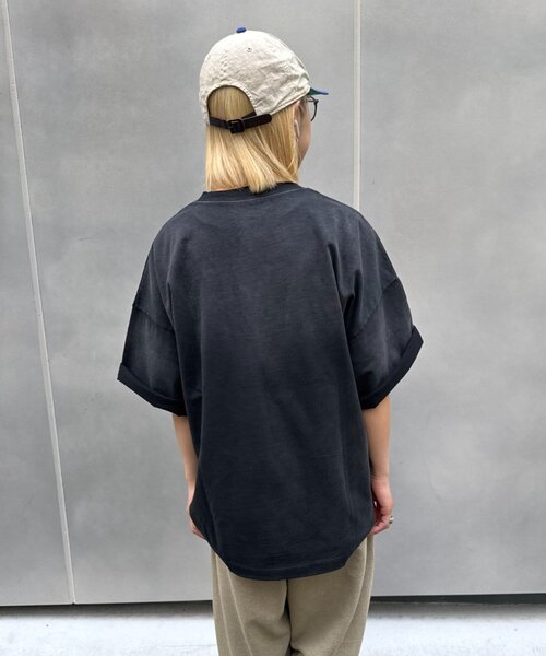 CIAOPANIC TYPY(チャオパニックティピー)の「【UNISEX】スプレー加工ヘンリーTEE(Tシャツ/カットソー・メンズ・ブラック/オレンジ/ホワイト・MEDIUM/LARGE)」の15枚目の写真