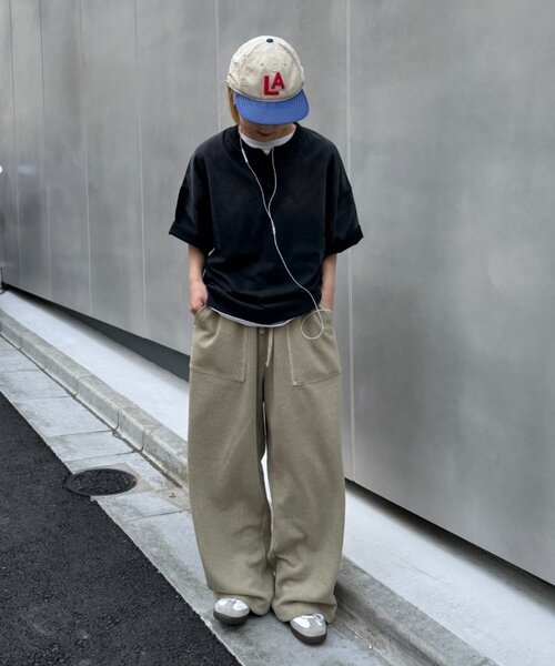 CIAOPANIC TYPY(チャオパニックティピー)の「【UNISEX】スプレー加工ヘンリーTEE(Tシャツ/カットソー・メンズ・ブラック/オレンジ/ホワイト・MEDIUM/LARGE)」の16枚目の写真