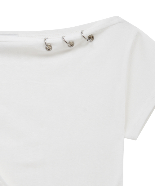 Midnight Move(ミッドナイトムーブ)の「tie ey t (white)(Tシャツ/カットソー・レディース・その他・FREE)」の3枚目の写真