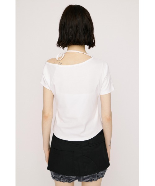 SLY(スライ)の「ONE SHOULDER S. TOPS ワンショルダーエスドットトップス 春服 夏服(Tシャツ/カットソー・レディース・レッド/ネイビー/ブラック/オフホワイト/ライトイエロー・FREE)」の7枚目の写真