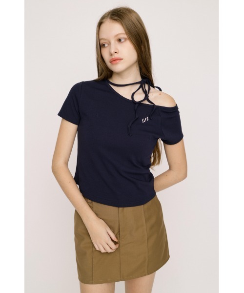 SLY(スライ)の「ONE SHOULDER S. TOPS ワンショルダーエスドットトップス 春服 夏服(Tシャツ/カットソー・レディース・レッド/ネイビー/ブラック/オフホワイト/ライトイエロー・FREE)」の18枚目の写真