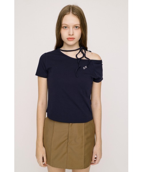 SLY(スライ)の「ONE SHOULDER S. TOPS ワンショルダーエスドットトップス 春服 夏服(Tシャツ/カットソー・レディース・レッド/ネイビー/ブラック/オフホワイト/ライトイエロー・FREE)」の20枚目の写真