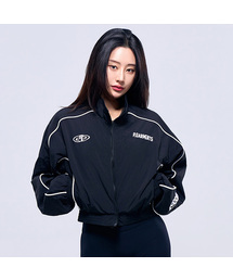 PHYSICAL GARMENTS（フィジカルガーメンツ）の「P5035 ウーマンパイピングウィンドブレーカークロップジャケット[ブラック]（ナイロンジャケット）」