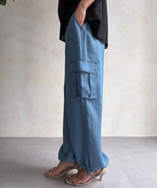 Jena espace merveilleux（ジェナ　エスパスメルヴェイユ）の「テンセルパラシュートパンツ（その他パンツ・レディース・グレー/ブルー/サックスブルー・FREE）」の5枚目の写真