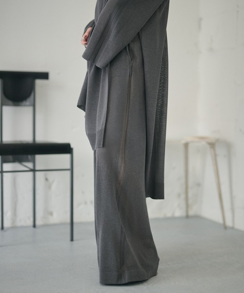 LAULEN(ローレン)の「sheer knit pants /シアーニットパンツ(その他パンツ・レディース・ベージュ/アイボリー/チャコールグレー・FREE)」の6枚目の写真