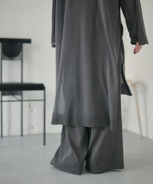 LAULEN(ローレン)の「sheer knit pants /シアーニットパンツ(その他パンツ・レディース・ベージュ/アイボリー/チャコールグレー・FREE)」の7枚目の写真