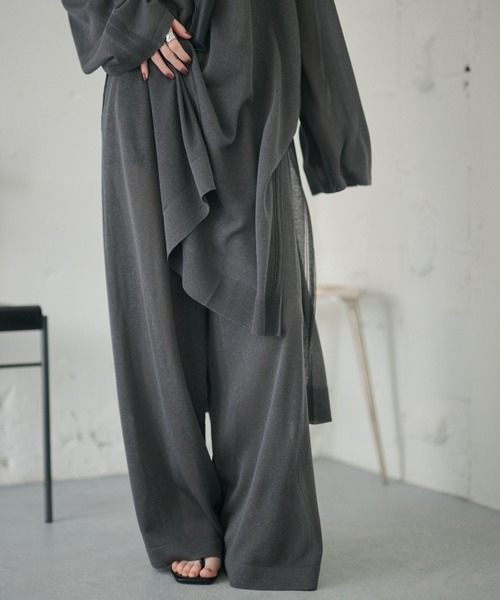 LAULEN(ローレン)の「sheer knit pants /シアーニットパンツ(その他パンツ・レディース・ベージュ/アイボリー/チャコールグレー・FREE)」の11枚目の写真