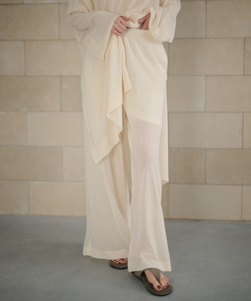 LAULEN(ローレン)の「sheer knit pants /シアーニットパンツ(その他パンツ・レディース・ベージュ/アイボリー/チャコールグレー・FREE)」の16枚目の写真