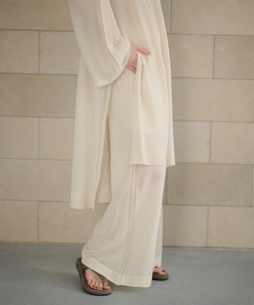LAULEN(ローレン)の「sheer knit pants /シアーニットパンツ(その他パンツ・レディース・ベージュ/アイボリー/チャコールグレー・FREE)」の18枚目の写真