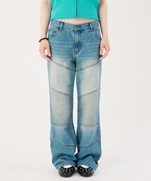 LOW RISE BIKER DENIM