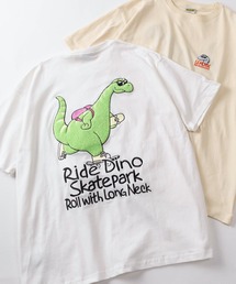 【83】【LEMOXX/レモックス】ユニコーン&ネッシー バックサガラ刺繍 クルーネックTシャツ/ワンポイント刺繍/アクリルキーホルダー付/ユニセックス/レディース/メンズ