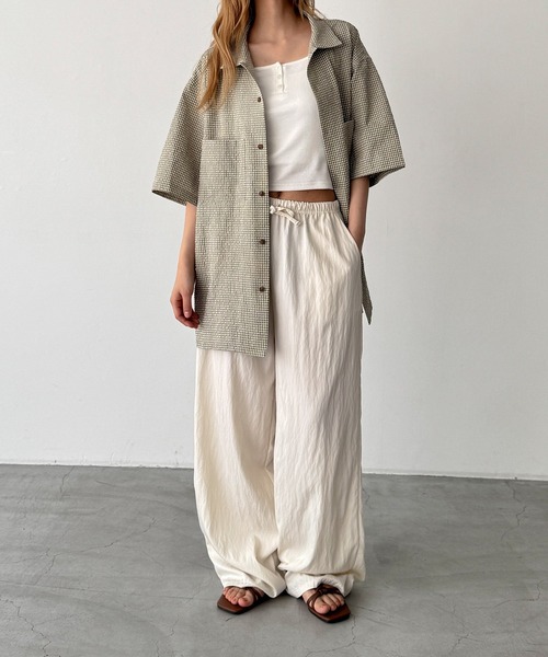 CANAL JEAN(キャナルジーン)の「choice_cnl サッカーチェックシャツ(シャツ/ブラウス・レディース・カーキ・ONE SIZE)」の9枚目の写真