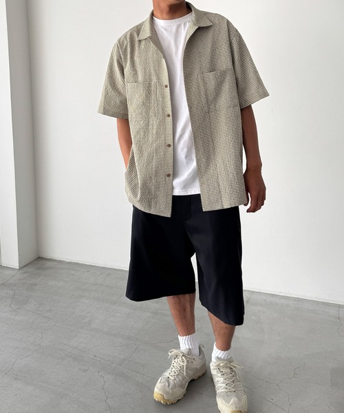 CANAL JEAN(キャナルジーン)の「choice_cnl サッカーチェックシャツ(シャツ/ブラウス・レディース・カーキ・ONE SIZE)」の8枚目の写真