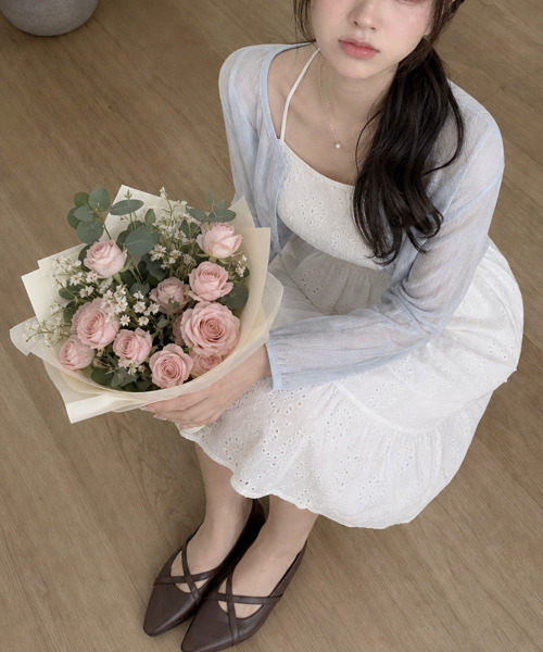 VIVID LADY(ビビッドレディー)の「アイレットレース キャミソールミニワンピース(ワンピース・レディース・ホワイト・FREE)」の10枚目の写真