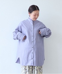 コットンキャッチワッシャーmoe sleeves back ribbon　ブラウス