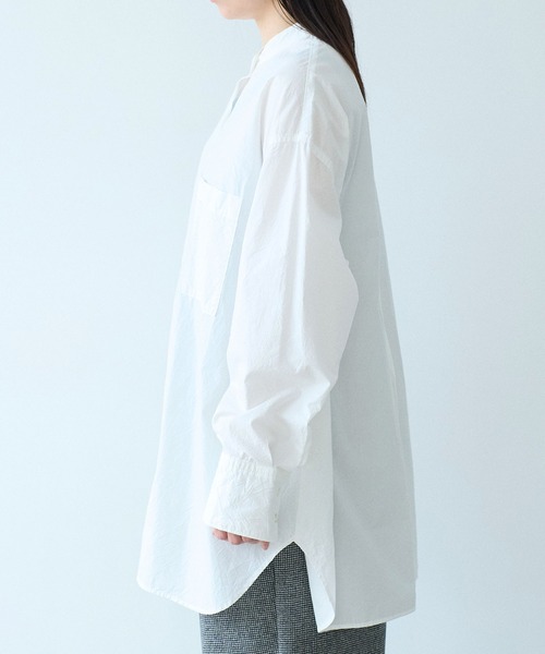yuni(ユニ )の「コットンキャッチワッシャーmoe sleeves back ribbon ブラウス(シャツ/ブラウス・レディース・ホワイト/グリーン/ブラック・FREE)」の22枚目の写真