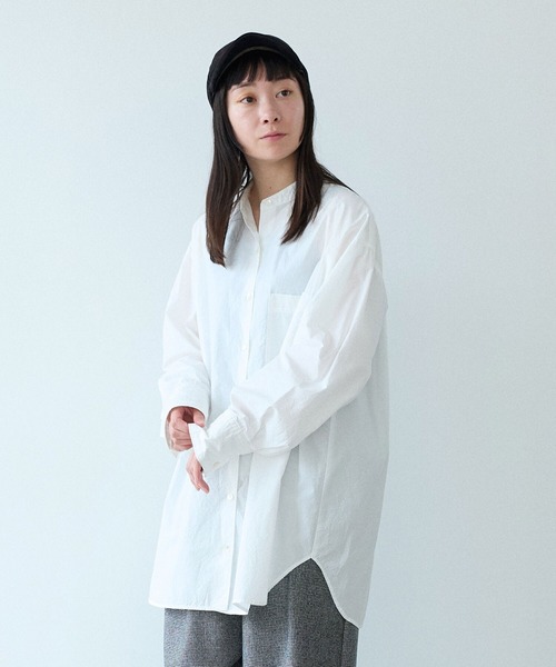 yuni(ユニ )の「コットンキャッチワッシャーmoe sleeves back ribbon ブラウス(シャツ/ブラウス・レディース・ホワイト/グリーン/ブラック・FREE)」の20枚目の写真