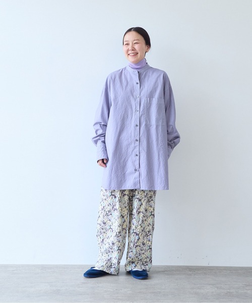 yuni(ユニ )の「コットンキャッチワッシャーmoe sleeves back ribbon ブラウス(シャツ/ブラウス・レディース・ホワイト/グリーン/ブラック・FREE)」の19枚目の写真