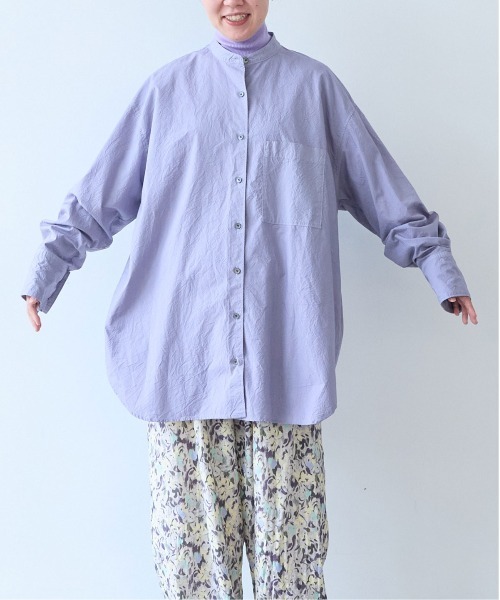 yuni(ユニ )の「コットンキャッチワッシャーmoe sleeves back ribbon ブラウス(シャツ/ブラウス・レディース・ホワイト/グリーン/ブラック・FREE)」の7枚目の写真