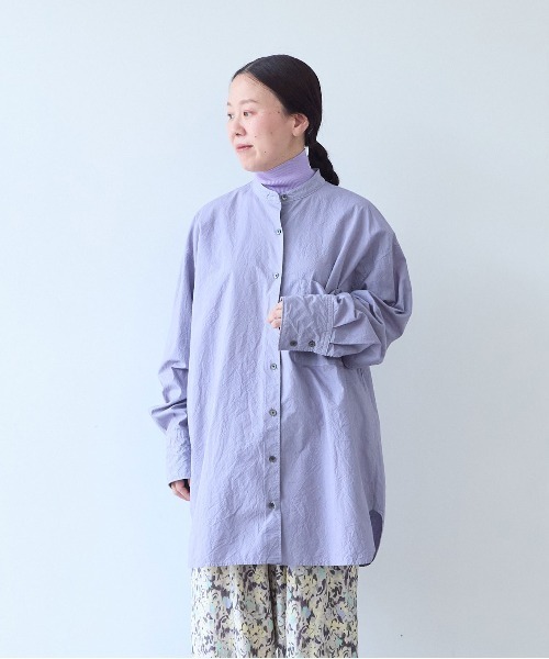 yuni(ユニ )の「コットンキャッチワッシャーmoe sleeves back ribbon ブラウス(シャツ/ブラウス・レディース・ホワイト/グリーン/ブラック・FREE)」の9枚目の写真