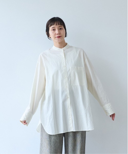 yuni(ユニ )の「コットンキャッチワッシャーmoe sleeves back ribbon ブラウス(シャツ/ブラウス・レディース・ホワイト/グリーン/ブラック・FREE)」の16枚目の写真