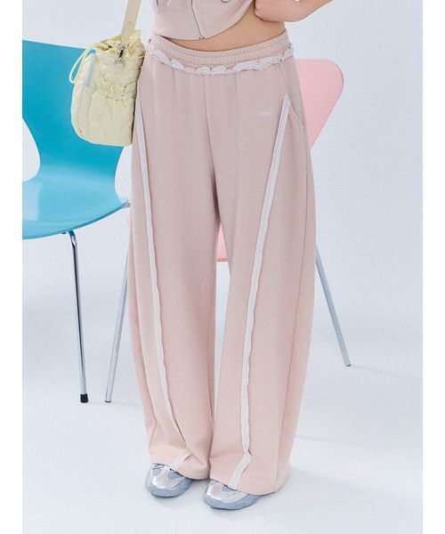 FURFUR(ファーファー)の「【WEB・一部店舗限定カラー】スウェットワイドパンツ(その他パンツ・レディース・クリーム/ネイビー/ピンク/グレー・F)」の5枚目の写真