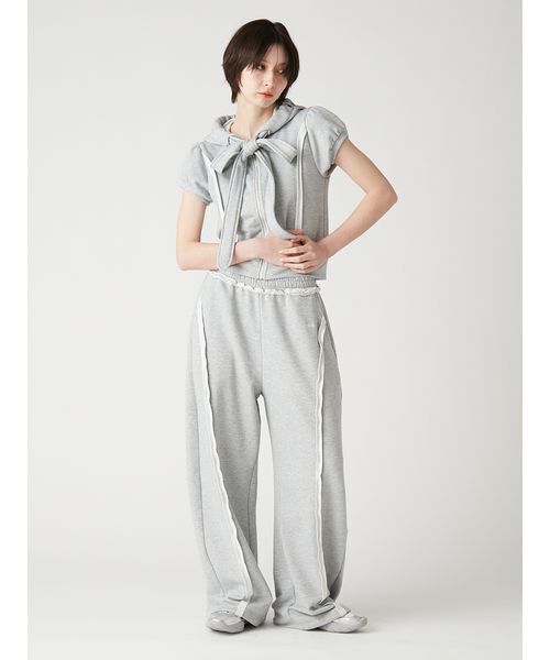 FURFUR(ファーファー)の「【WEB・一部店舗限定カラー】スウェットワイドパンツ(その他パンツ・レディース・クリーム/ネイビー/ピンク/グレー・F)」の15枚目の写真