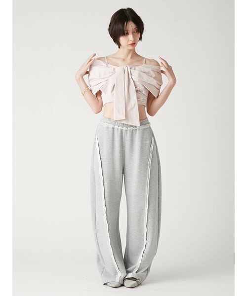 FURFUR(ファーファー)の「【WEB・一部店舗限定カラー】スウェットワイドパンツ(その他パンツ・レディース・クリーム/ネイビー/ピンク/グレー・F)」の16枚目の写真