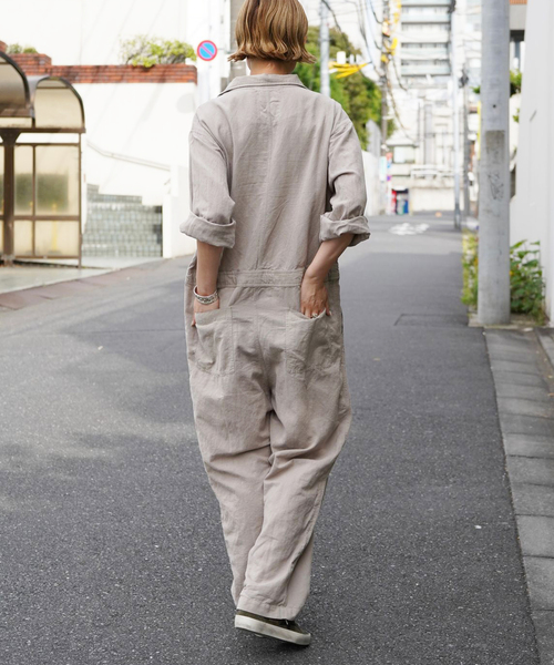 JOURNAL STANDARD LUXE(ジャーナルスタンダード ラックス)の「【HTS】COTTON LINEN OVERALLS(つなぎ/オールインワン・レディース・ベージュ・46)」の4枚目の写真