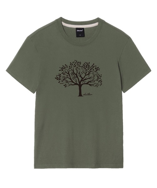 OKSTAR（オクスター）の「木の半袖（Tシャツ/カットソー・レディース・ホワイト/グレー/ネイビー/ダークグリーン/ブラック/ダークブルー/クリーム/ライトグレー/ライトベージュ/ダークグレー/カーキ・SMALL/MEDIUM/LARGE/X-LARGE/2XL/3XL/4XL）」の9枚目の写真