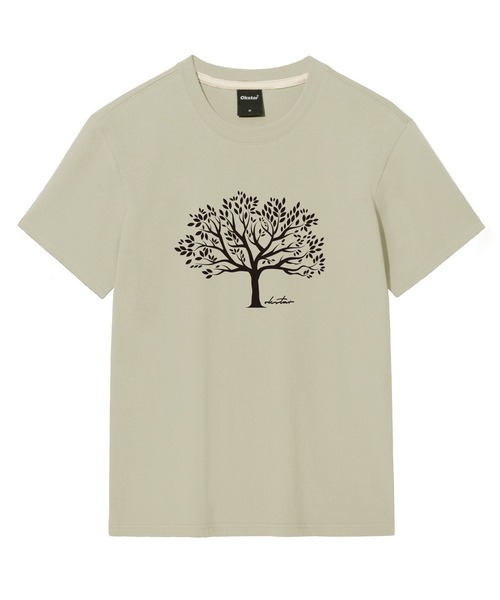 OKSTAR（オクスター）の「木の半袖（Tシャツ/カットソー・レディース・ホワイト/グレー/ネイビー/ダークグリーン/ブラック/ダークブルー/クリーム/ライトグレー/ライトベージュ/ダークグレー/カーキ・SMALL/MEDIUM/LARGE/X-LARGE/2XL/3XL/4XL）」の7枚目の写真