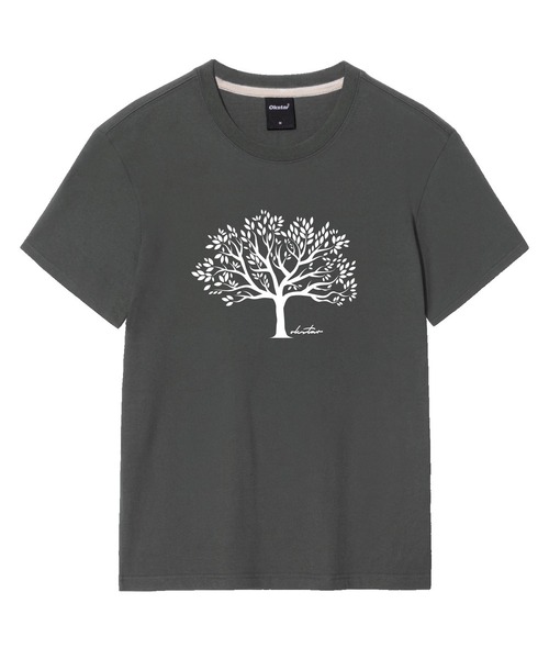 OKSTAR（オクスター）の「木の半袖（Tシャツ/カットソー・レディース・ホワイト/グレー/ネイビー/ダークグリーン/ブラック/ダークブルー/クリーム/ライトグレー/ライトベージュ/ダークグレー/カーキ・SMALL/MEDIUM/LARGE/X-LARGE/2XL/3XL/4XL）」の5枚目の写真