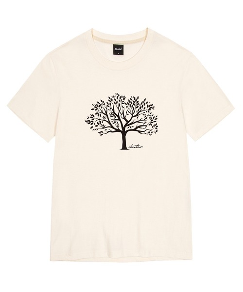 OKSTAR（オクスター）の「木の半袖（Tシャツ/カットソー・レディース・ホワイト/グレー/ネイビー/ダークグリーン/ブラック/ダークブルー/クリーム/ライトグレー/ライトベージュ/ダークグレー/カーキ・SMALL/MEDIUM/LARGE/X-LARGE/2XL/3XL/4XL）」の6枚目の写真