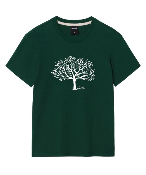 OKSTAR（オクスター）の「木の半袖（Tシャツ/カットソー・レディース・ホワイト/グレー/ネイビー/ダークグリーン/ブラック/ダークブルー/クリーム/ライトグレー/ライトベージュ/ダークグレー/カーキ・SMALL/MEDIUM/LARGE/X-LARGE/2XL/3XL/4XL）」の8枚目の写真