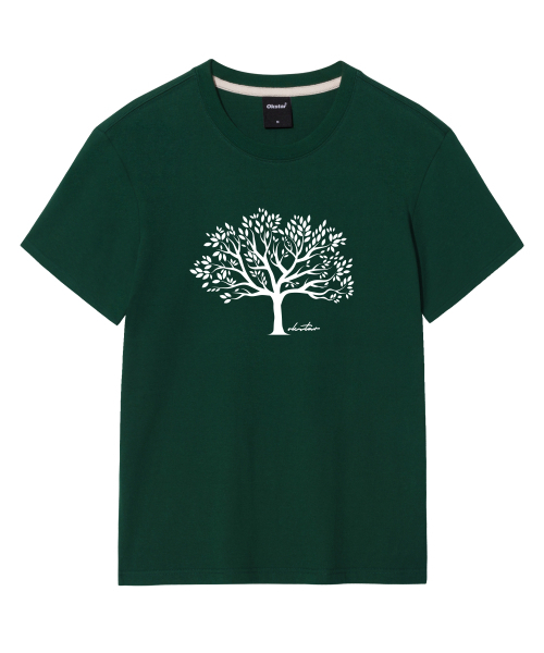 OKSTAR（オクスター）の「木の半袖（Tシャツ/カットソー・レディース・ホワイト/グレー/ネイビー/ダークグリーン/ブラック/ダークブルー/クリーム/ライトグレー/ライトベージュ/ダークグレー/カーキ・SMALL/MEDIUM/LARGE/X-LARGE/2XL/3XL/4XL）」の18枚目の写真