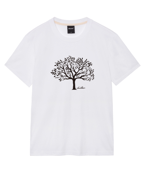 OKSTAR（オクスター）の「木の半袖（Tシャツ/カットソー・レディース・ホワイト/グレー/ネイビー/ダークグリーン/ブラック/ダークブルー/クリーム/ライトグレー/ライトベージュ/ダークグレー/カーキ・SMALL/MEDIUM/LARGE/X-LARGE/2XL/3XL/4XL）」の22枚目の写真