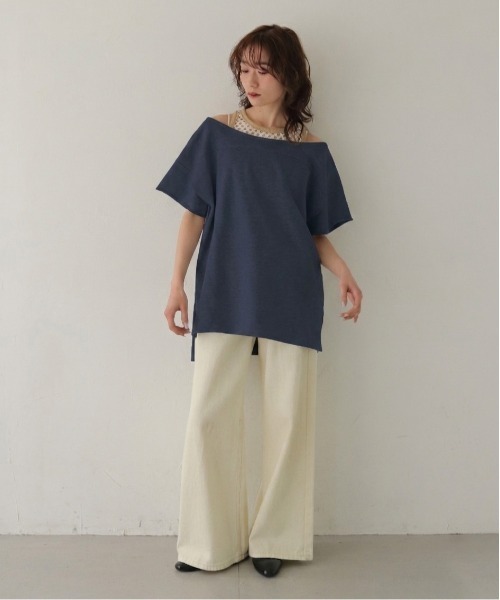 CLEIO(クレイオ)の「【CLEIO】2WAYオフショルダープルオーバー 2WAY OFF-SHOULDER PULLOVER(Tシャツ/カットソー・レディース・ネイビー/ブラウン/グレー/ピンク・FREE)」の21枚目の写真