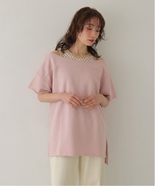 CLEIO(クレイオ)の「【CLEIO】2WAYオフショルダープルオーバー 2WAY OFF-SHOULDER PULLOVER(Tシャツ/カットソー・レディース・ネイビー/ブラウン/グレー/ピンク・FREE)」の22枚目の写真